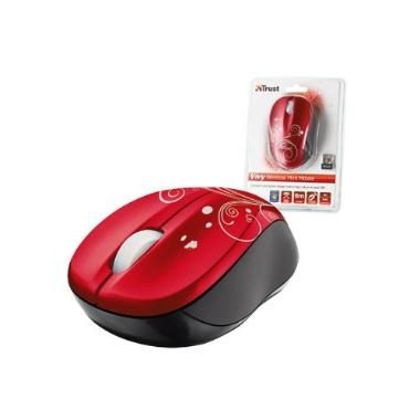 Mouse Sem Fio Trust Viny Red Wireless