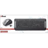 Teclado E Mouse Sem Fio Trust Tecla Multimidia 18138